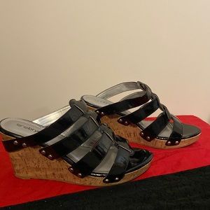 Lane Bryant women size 12w color black wedges